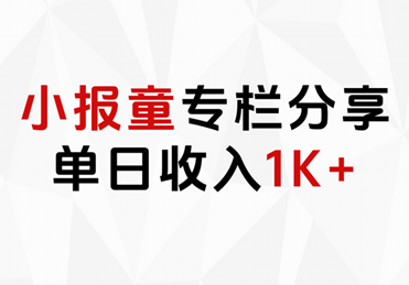 小报童专栏分享，当日收入1K+燚龙网创-网创项目资源站-副业项目-创业项目-网赚项目燚龙网创
