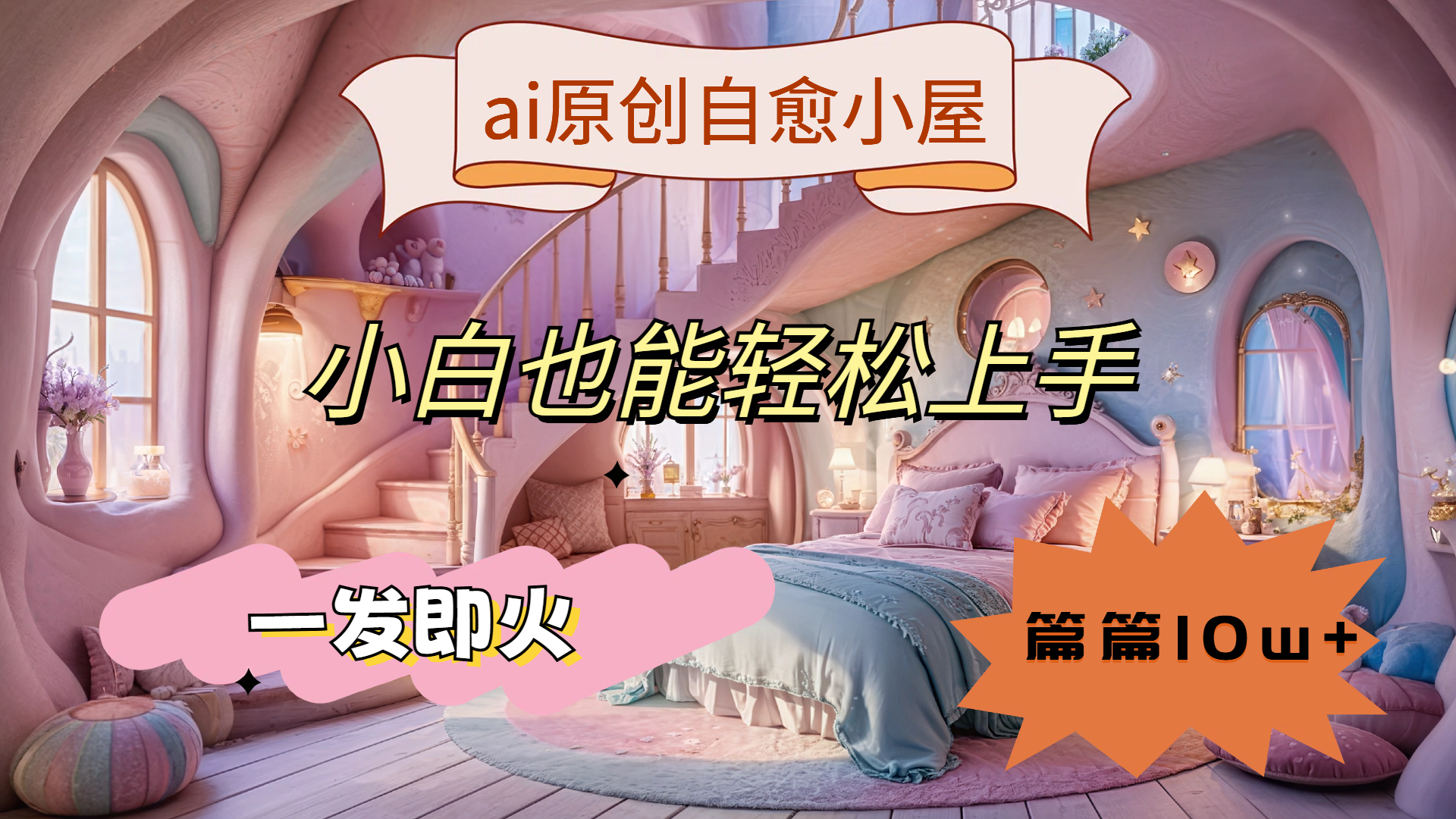 ai原创治愈小屋，小白也能轻松上手，一发即火，篇篇10w+燚龙网创-网创项目资源站-副业项目-创业项目-网赚项目燚龙网创