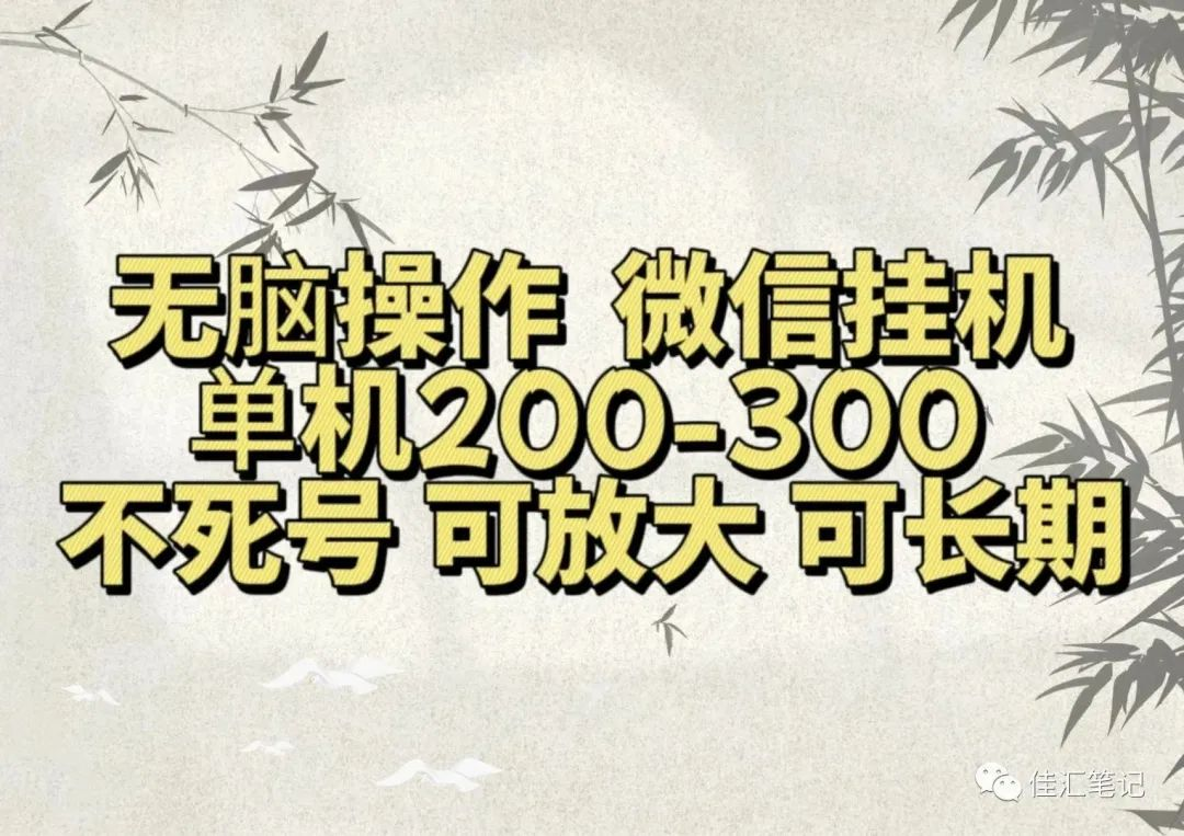 无脑操作微信视频号挂机单机200-300一天，不死号，可放大，工作室实测燚龙网创-网创项目资源站-副业项目-创业项目-网赚项目燚龙网创