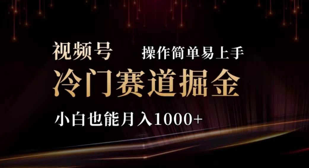 2024视频号冷门赛道掘金，操作简单轻松上手，小白也能月入1000+燚龙网创-网创项目资源站-副业项目-创业项目-网赚项目燚龙网创