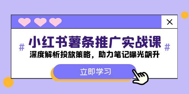 小红书-薯 条 推 广 实战课：深度解析投放策略，助力笔记曝光飙升燚龙网创-网创项目资源站-副业项目-创业项目-网赚项目燚龙网创