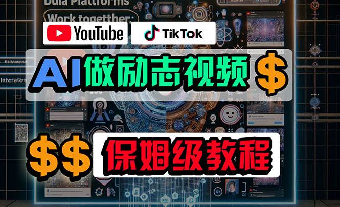 利用AI制作励志视频，在YouTube和TikTok赚钱，小白可做（附工具）燚龙网创-网创项目资源站-副业项目-创业项目-网赚项目燚龙网创
