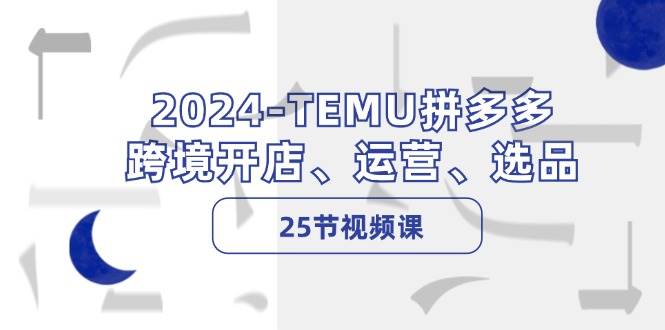 2024-TEMU拼多多·跨境开店、运营、选品（25节视频课）燚龙网创-网创项目资源站-副业项目-创业项目-网赚项目燚龙网创