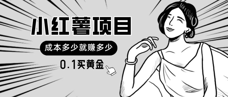 小红薯暴力项目，0.1买黄金。操作简单，日入无上限，可无限扩大。燚龙网创-网创项目资源站-副业项目-创业项目-网赚项目燚龙网创