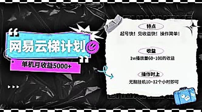 2024网易云云梯计划 单机日300+ 无脑月入5000+燚龙网创-网创项目资源站-副业项目-创业项目-网赚项目燚龙网创