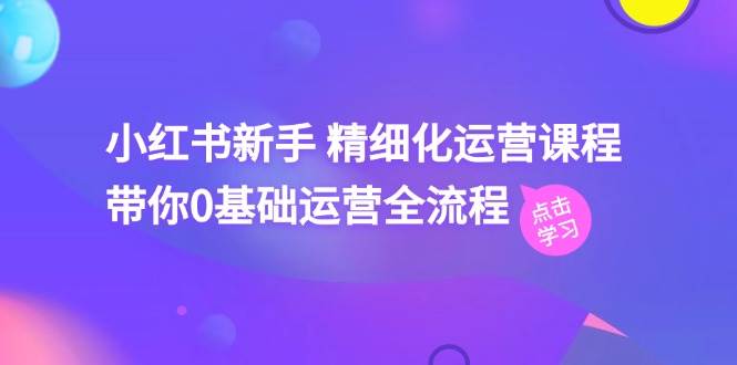 小红书新手 精细化运营课程，带你0基础运营全流程（41节视频课）燚龙网创-网创项目资源站-副业项目-创业项目-网赚项目燚龙网创