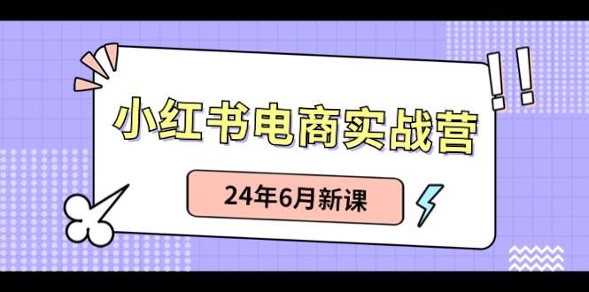 小红书电商实战营：小红书笔记带货和无人直播，24年6月新课燚龙网创-网创项目资源站-副业项目-创业项目-网赚项目燚龙网创