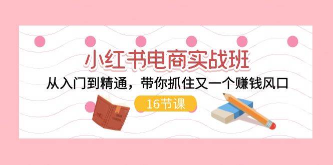 小红书电商实战班，从入门到精通，带你抓住又一个赚钱风口（16节）燚龙网创-网创项目资源站-副业项目-创业项目-网赚项目燚龙网创