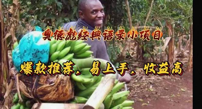 奥德彪经典语录小项目，爆款推荐，易上手，收益高燚龙网创-网创项目资源站-副业项目-创业项目-网赚项目燚龙网创