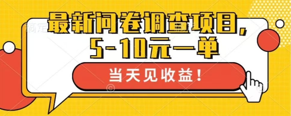 最新问卷调查项目，共12个平台，单日零撸100＋燚龙网创-网创项目资源站-副业项目-创业项目-网赚项目燚龙网创
