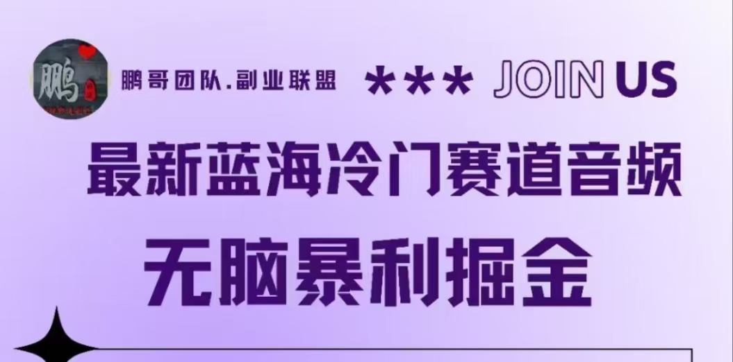 最新蓝海冷门赛道音频，无脑暴利掘金燚龙网创-网创项目资源站-副业项目-创业项目-网赚项目燚龙网创