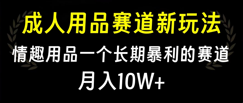大人用品赛道新玩法，情趣用品一个长期暴利的赛道，月入10W+燚龙网创-网创项目资源站-副业项目-创业项目-网赚项目燚龙网创