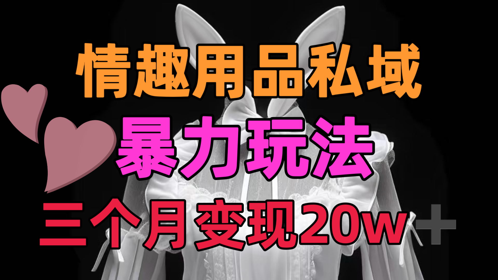 情趣用品私域，25年最新暴力玩法，三个月变现20w➕燚龙网创-网创项目资源站-副业项目-创业项目-网赚项目燚龙网创
