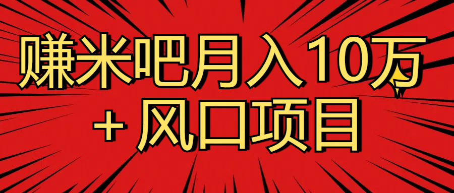 月入10万＋赚米吧项目库风口项目知识付费，附赠引流教程，引爆你的流量燚龙网创-网创项目资源站-副业项目-创业项目-网赚项目燚龙网创