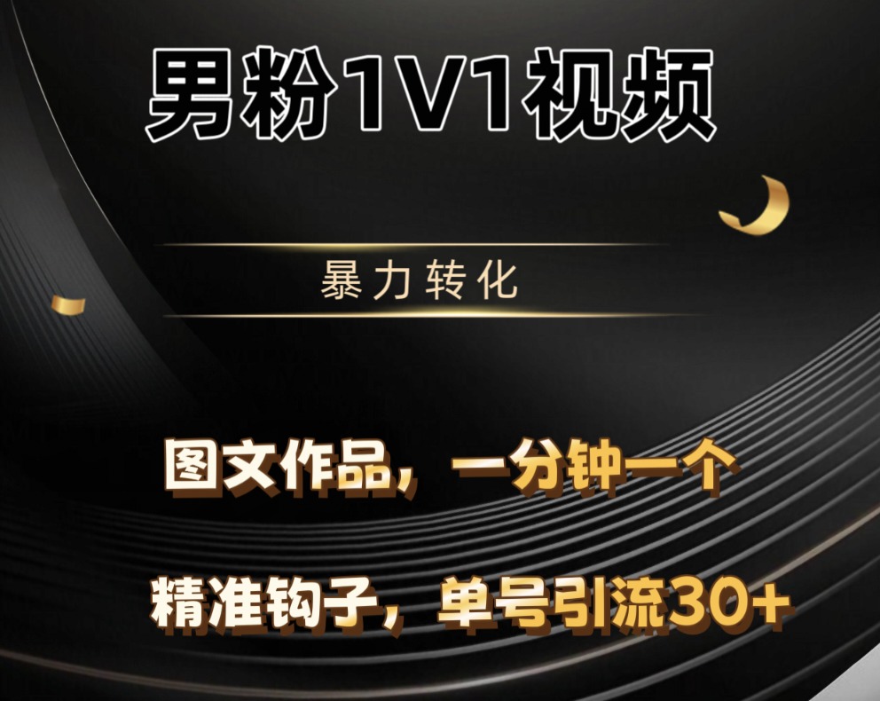 男粉1V1视频，硬改摄像头，高客单暴力转化，单日600+燚龙网创-网创项目资源站-副业项目-创业项目-网赚项目燚龙网创