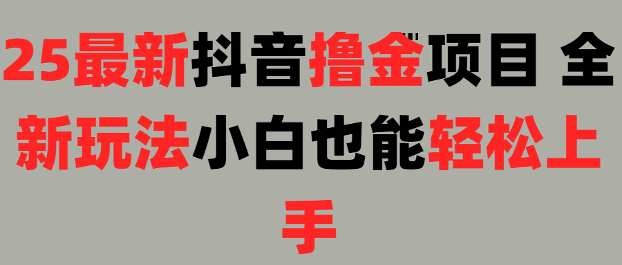 25最新抖音直播撸金项目，小白也能轻松上手！燚龙网创-网创项目资源站-副业项目-创业项目-网赚项目燚龙网创