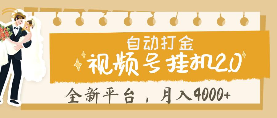 视频号挂机 2.0 玩儿法， 全新平 台， 月入 4000+燚龙网创-网创项目资源站-副业项目-创业项目-网赚项目燚龙网创